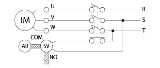 1.突発的な停電時も動作させ、制動させたい場合（但し停電後も圧縮空気が残っている条件）