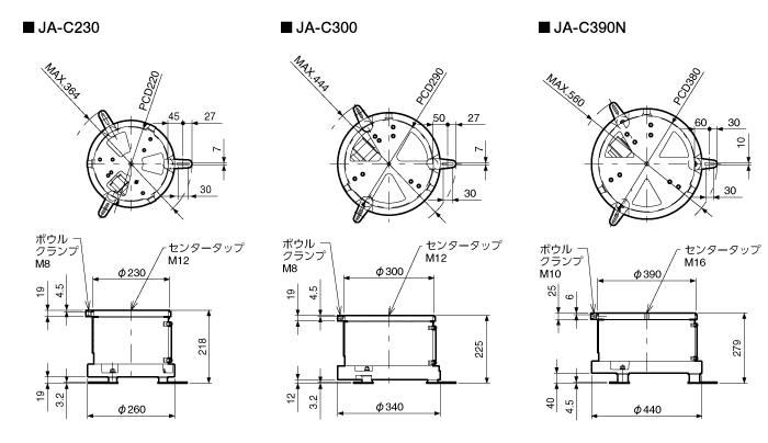 振動機外形寸法図